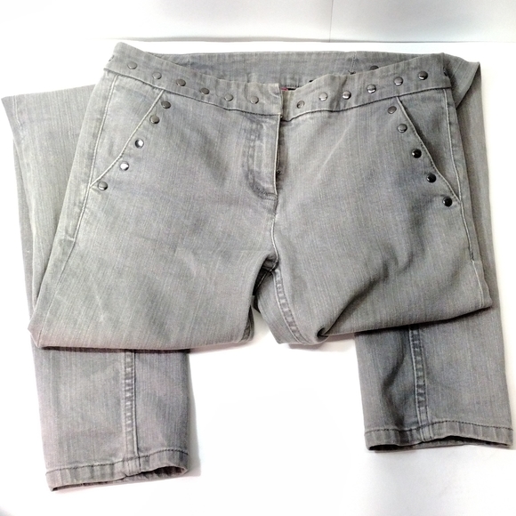 Alexander McQueen for Target l Gray Denim Studded Skinny Jeans l Size 3 - Picture 4 of 8